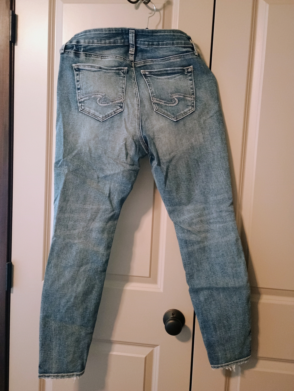 Silver Jeans Light Blue Ripped Skinny Jeans - Picture 2 of 3